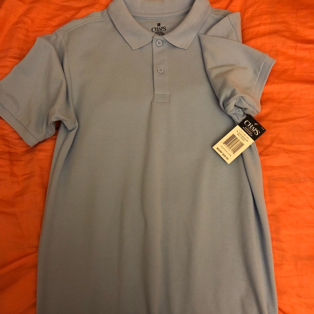 Light blue youth collared shirts